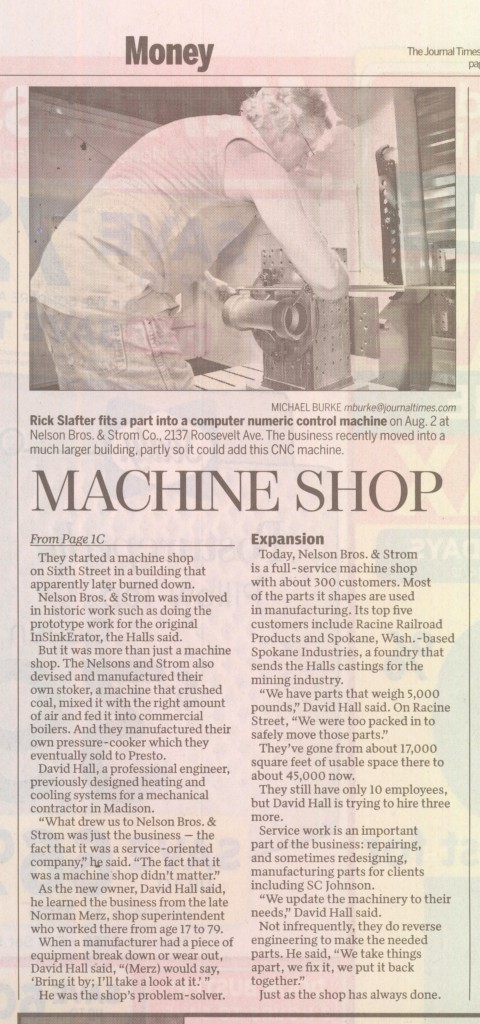 Nelson Brothers & Strom Featured in the Racine Journal Times